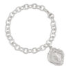 sterling silver chain bracelet with miraculous medal