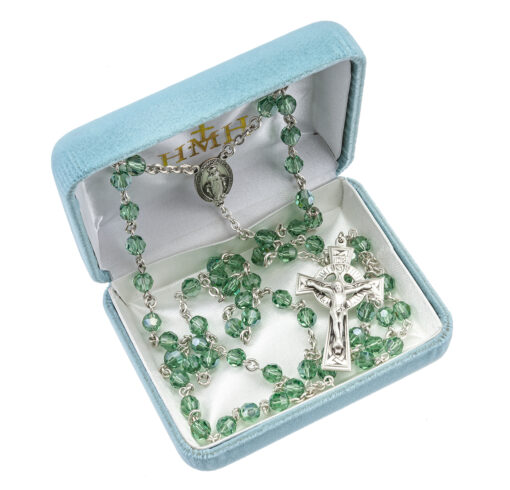 Swarovski Crystal Green Rosary Beads